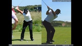 Jon Rahm golf swing  Long Iron faceon amp downtheline July 2017 [upl. by Elena990]