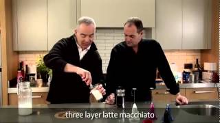 aerolatte  milk frother makes three layer caffè latte macchiato [upl. by Tarkany407]