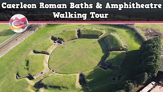 CAERLEON ROMAN BATHS amp AMPHITHEATRE WALES  Walking Tour  Pinned on Places [upl. by Madalyn293]