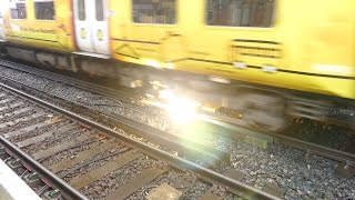 Merseyrail 507 009 making arcs at Birkdale station [upl. by Livy]